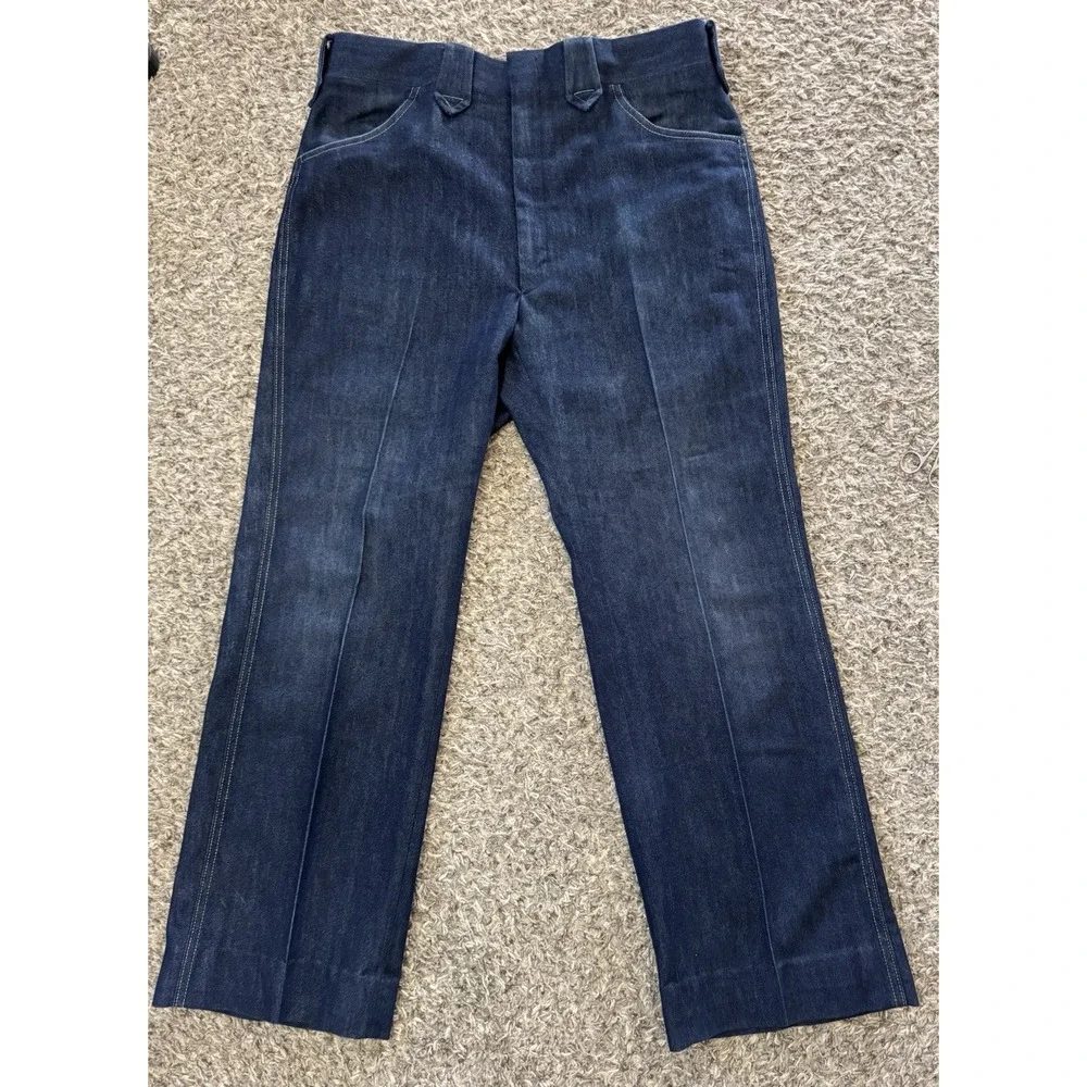 Haggar Dress Pants L6 Vintage Blue Mens Mustang Western‎ Wear USA Pockets 36